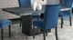 Elements International Valentino Black Dining Table with Grey Marble Top-0