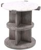 Coast2Coast Home™ Lakeport White Chairside Table with Gray Base-0