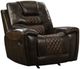 Corinthian Furniture Mcgregor 98701 Brown/Tobacco Manual Glider Recliner-0
