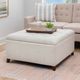 Linon Bella Natural Square Storage Ottoman-1