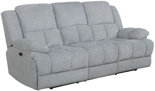 Coaster® Waterbury 3-Piece Grey Power Reclining Living Room Set-1