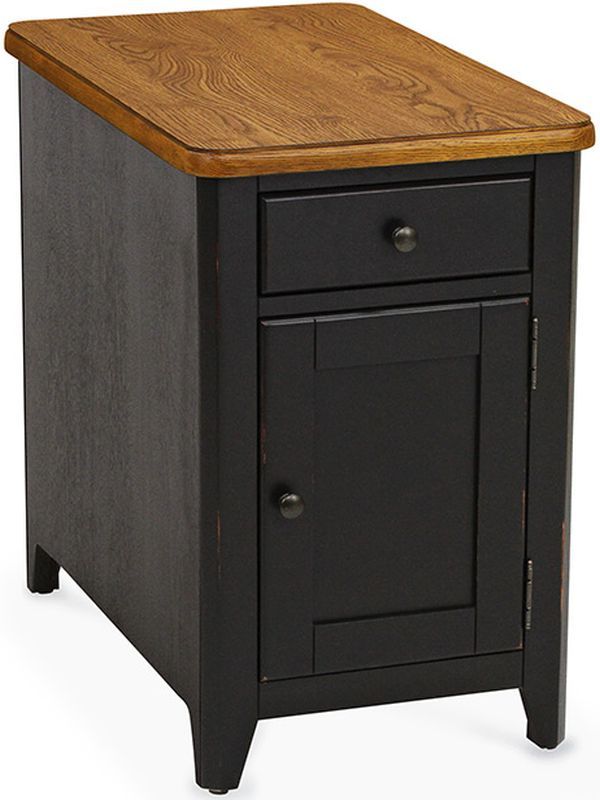 Peters-Revington™ Casual Choices™ Chestnut Chairside Table with Black Base-0