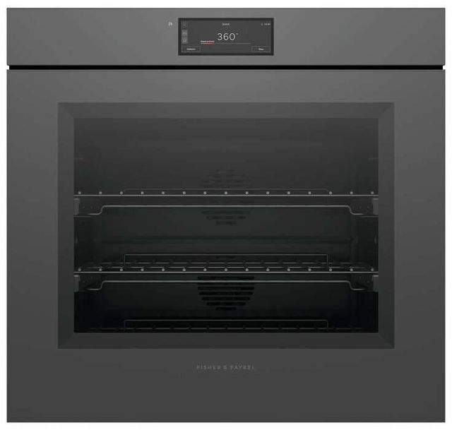 Fisher & Paykel Series 9 Minimal 30" Grey Glass Single Electric Wall Oven with Self-Cleaning-0