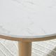 Signature Design by Ashley® Sawdyn White Round Dining Table with Light Brown Base-3