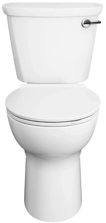 American Standard Cadet® White PRO Two-Piece Chair Height Round Front Right-Hand Trip Lever Toilet Less Seat-1