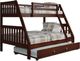 Donco Kids Austin Mission Cappuccino Mission Twin/Full Bunk Bed with Trundle-0