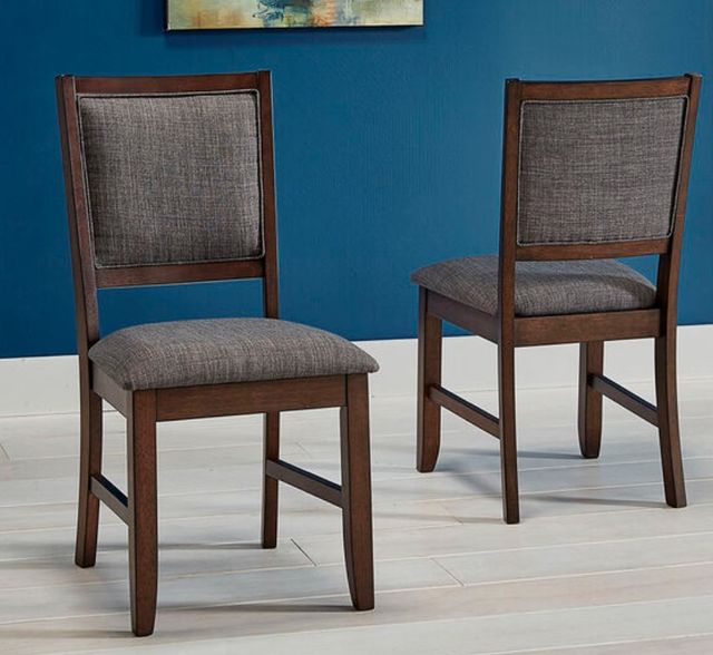 A-America® Chesney Falcon Brown Upholstered Dining Side Chair-1