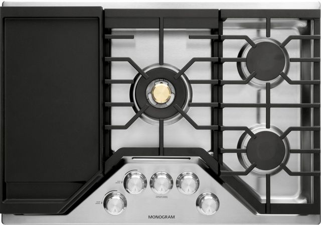 Monogram® 30" Stainless Steel Deep-Recessed Gas Cooktop-1