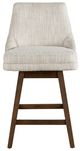 Armen Living Branson Beige/Brown Swivel Counter Stool-2