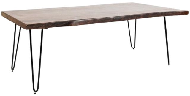 Jofran Inc. Nature's Edge Chestnut Coffee Table with Black Base-0