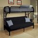 ACME Furniture Eclipse Black Youth Twin Over Full Futon Bunk Bed-1
