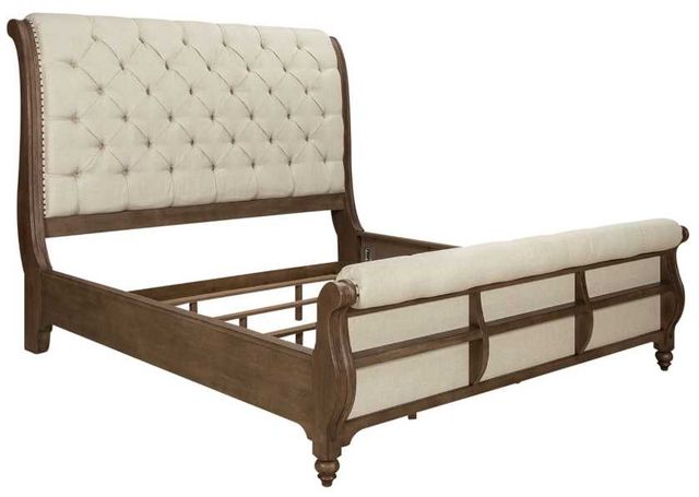 Liberty Furniture Americana Farmhouse 4-Piece Beige/Dusty Taupe King Sleigh Bedroom Set-2
