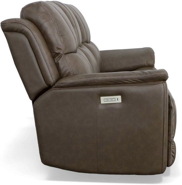 Flexsteel® Cade Brown Power Reclining Sofa with Power Headrests and Lumbar-3
