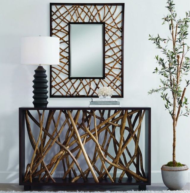 Uttermost® Teak Maze Walnut Rectangle Mirror-1