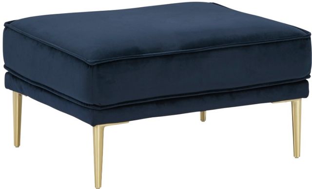Signature Design by Ashley® Macleary 2-Piece Navy Chair and Ottoman Set-2