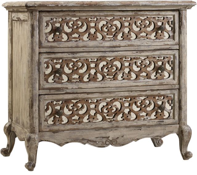 Hooker® Furniture Chatelet Fretwork Caramel Froth/Paris Vintage Nightstand-0
