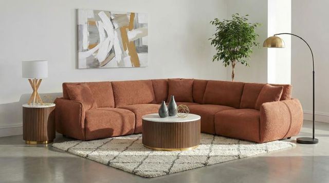 Coaster® Elysia 5-Piece Coral Upholstered Modular Sectional-1