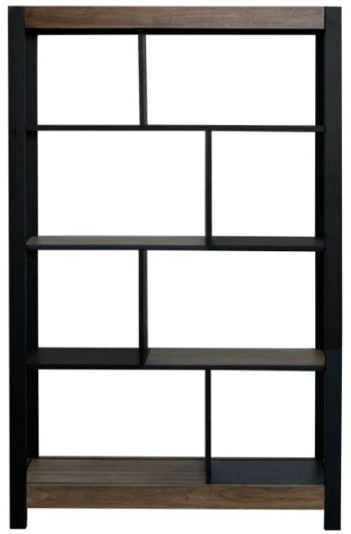 International Furniture Direct Tuxedo Brown/Dark Gray Bookcase-2