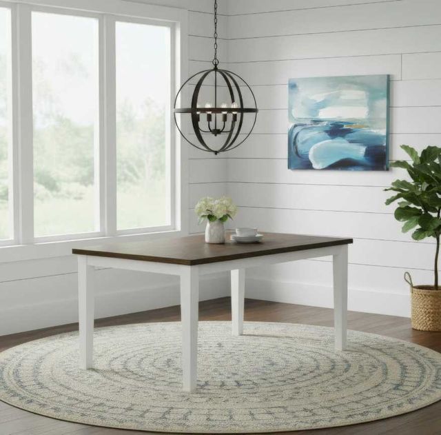 Liberty Furniture Landale Chestnut Rectangular Dining Table with White Base-1