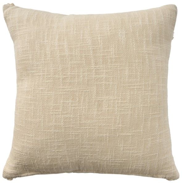 Nourison Home™ Mina Victory Lifestyle Ivory Distressed Diamond 18"x18" Throw Pillow-1