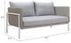 Zuo® Modern Frais Gray/White Aluminum Fabric Outdoor Loveseat-5