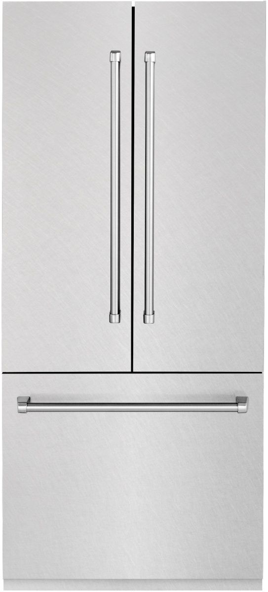 ZLINE 36" 19.6 Cu. Ft. Satin Stainless Steel Built-In French Door Refrigerator-0