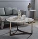 ACME Furniture Zaidee White Coffee Table with Champagne Base-1