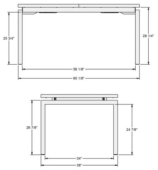 Amisco Customizable Zoom White Oak Dining Table with Extension-2