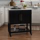 Linon Poppy Black/White Kitchen Cart-1
