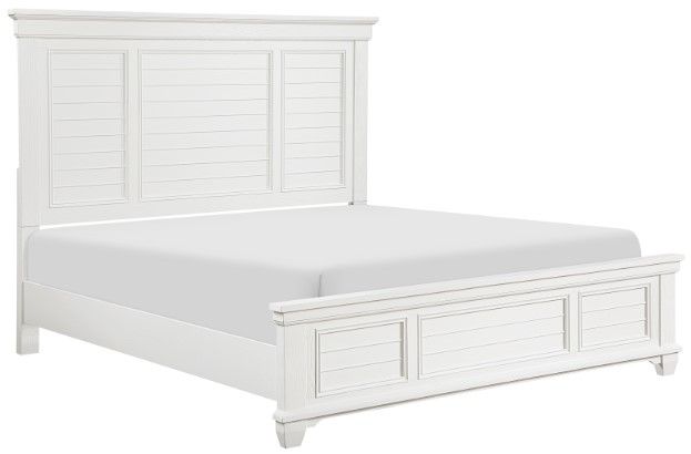 Homelegance® Mackinac White Queen Panel Bed-0