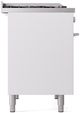 Ilve® Professional Plus II 40" White Pro Style Dual Fuel Range-3