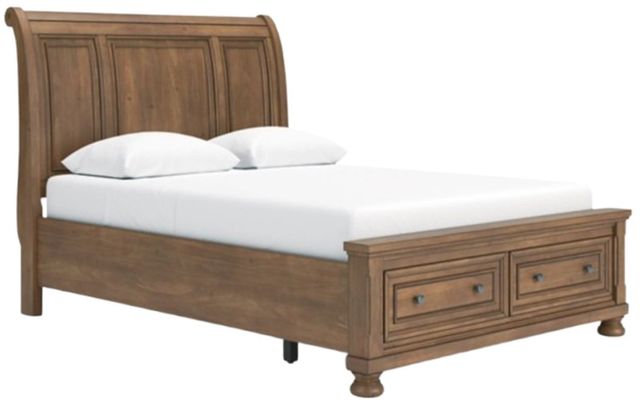Signature Design by Ashley® Feddinger Medium Brown Queen Storage Sleigh Bed-0