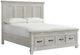 Elements International McCoy Antique White King Panel Storage Bed-0