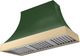 AGA Cascade 48" Cornwall Green Wall Mounted Range Hood with Polished Brass Trim-0