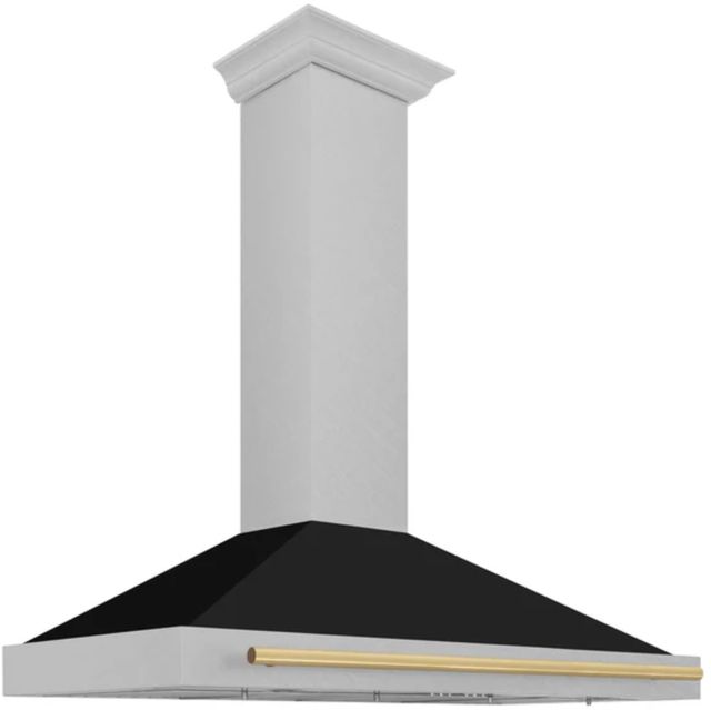 ZLINE Autograph Edition 48" Black Matte Wall Mounted Range Hood-2