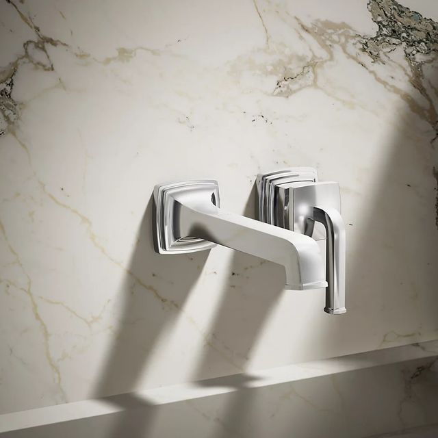 KOHLER® Riff® Polished Chrome Wall-Mount Single-Handle Bathroom Sink Faucet-3