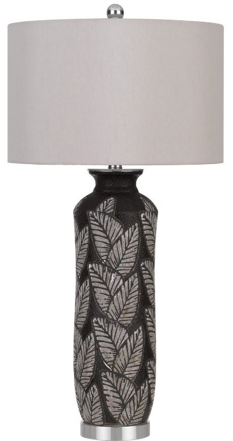 Cal® Lighting & Accessories Shiloh Black/Silver Table Lamp-0