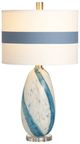 Crestview Collection Prescott Blue/White Table Lamp-1