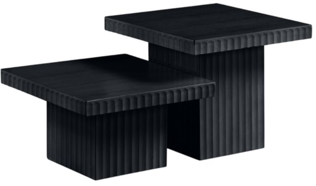 Meridian Furniture Spencer 2-Piece Black Square Occasional Table Set-0