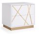 VIG Furniture Modrest Nixa Gold/White Wide Nightstand-0