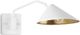 Currey & Company Serpa Contemporary Gold Leaf/Gesso White Single Wall Sconce-0