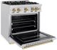 ZLINE Classic Autograph Edition 30" Stainless Steel Pro Style Gas Range with Champagne Bronze Accents-3