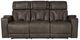 Ashley® Warrior Peak Umber Power Reclining Sofa with Adjustable headrest-3