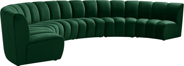 Meridian Furniture Infinity 6-Piece Green Velvet Modular Sectional-4