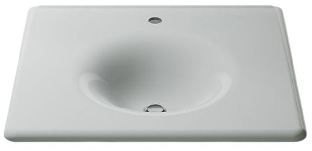Kohler Iron/Impressions® Ice Grey 25" Enameled Cast Iron Vanity Top with Integrated Round Sink-3