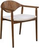 Uttermost® Augusta Walnut/White Dining Arm Chair-0