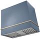 AGA Loge 36" Stone Blue Wall Mounted Range Hood with Brushed Brass Trim-0