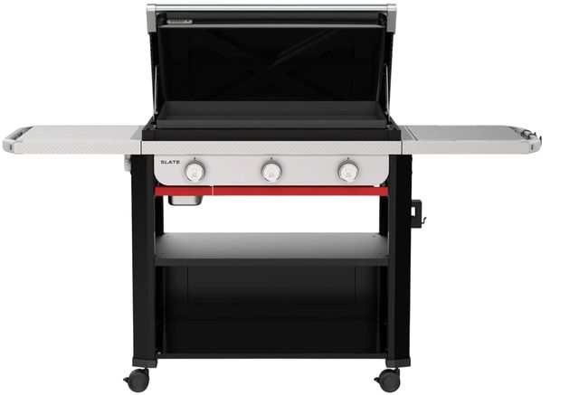 Weber® Slate™ 30" 3-Burner Black Outdoor Freestanding Liquid Propane Griddle-1