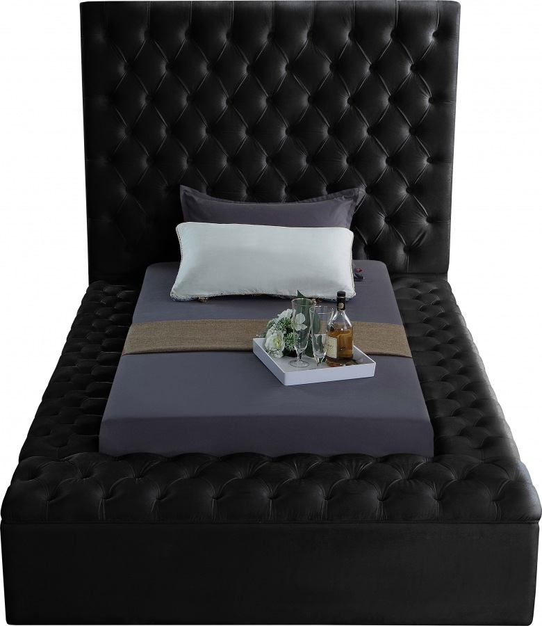 Meridian Furniture Bliss Velvet Twin Bed Meridian Furniture Bliss Velvet Twin Bed