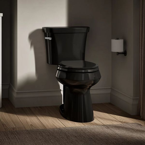 KOHLER® Highline® Black 2-Piece Elongated Toilet with Concealed Trapway, 1.28 Gpf-2